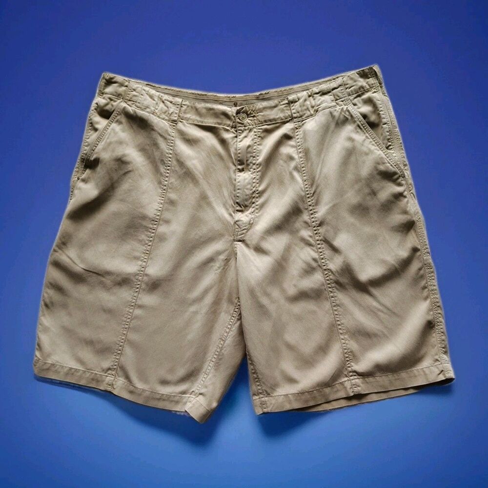 Tommy Bahama Mens 42 Beige Shorts Tencel Lyocell Sustainable Coastal Casual